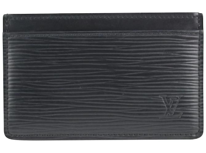 Louis Vuitton Black Epi Leather Noir Porte Cartes Card Holder