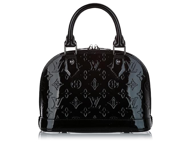 Louis Vuitton Black Vernis Alma BB Negro Cuero Charol  ref.405818