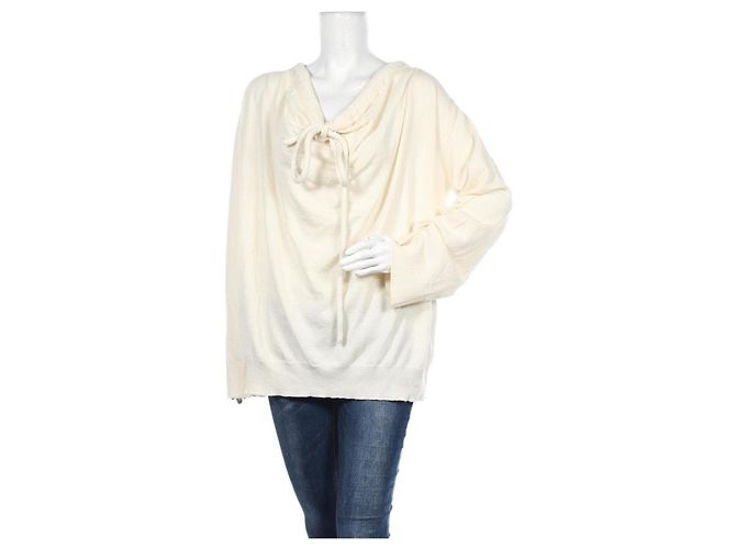 Maison Martin Margiela MM6 Oversize Pullover Ecru Wolle
