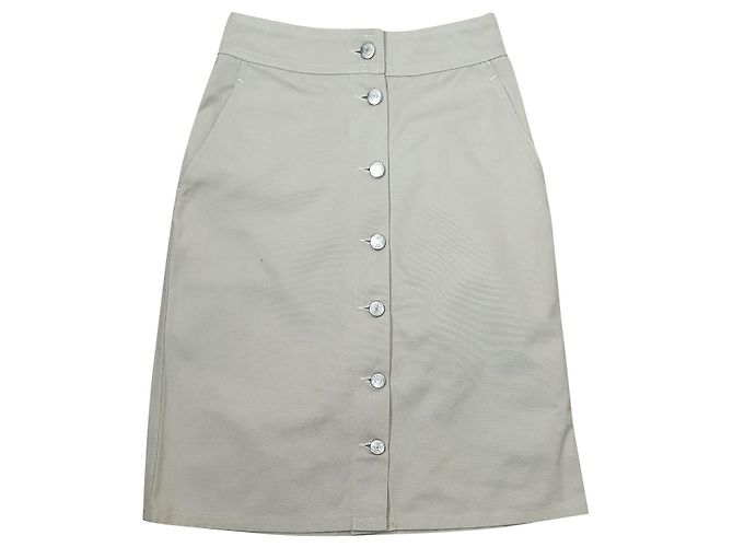 Falda Piper beige de algodón Filippa K