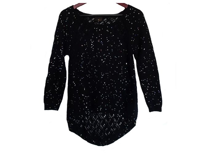ROBERTO CAVALLI STRICKBLUSE Schwarz