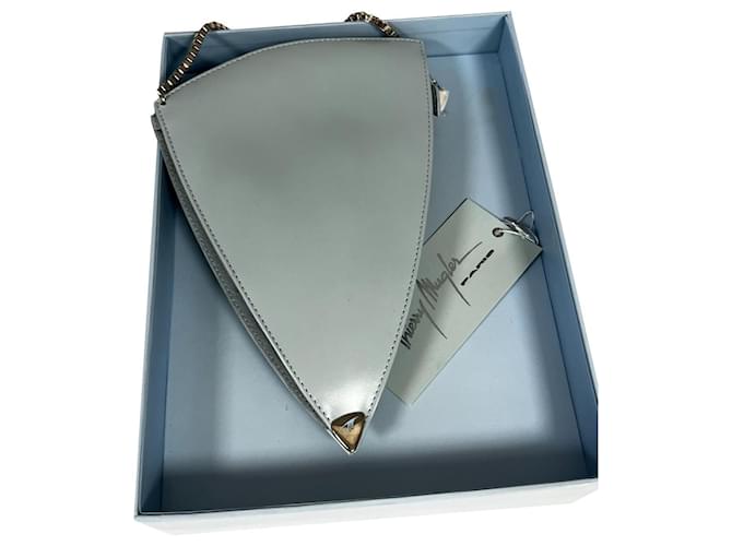 Thierry Mugler small bag Blue Leather  ref.406219