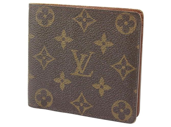 Louis Vuitton Monogram Herren Bifold Multiple Slender Marco Geldbörse