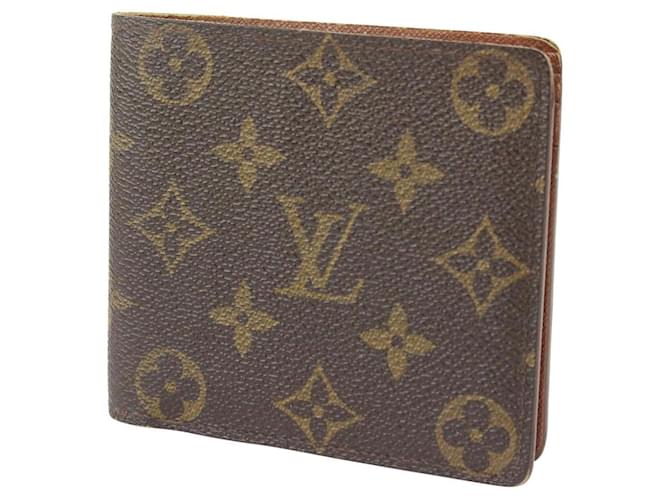 Louis Vuitton Monogram Men's Bifold Multiple Slender Marco Wallet Leather  ref.406242