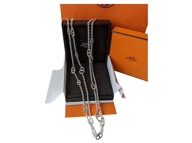 Hermès Farandole 160 cm Collana lunga in argento sterling Silver hardware