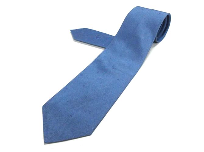 Cravatta Louis Vuitton Blu Seta  ref.406732