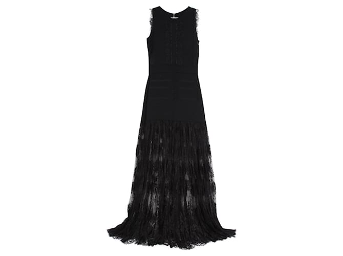 Elie Saab maxi dress. Black Viscose  ref.406887