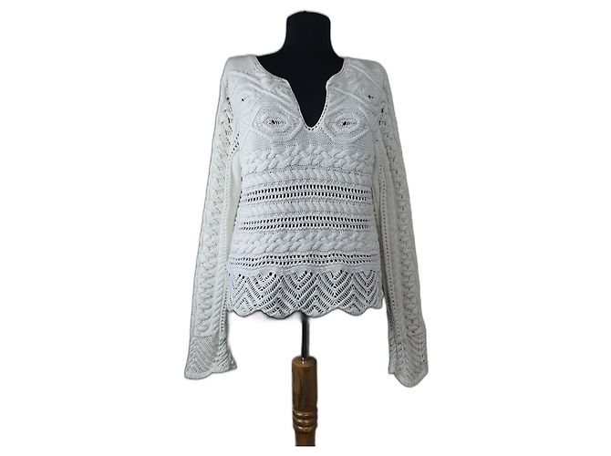 Odd Molly Strickpullover aus weißer Baumwolle