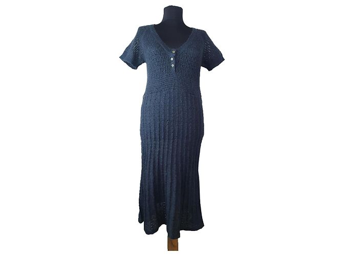 Vestido Noa Noa verde de mohair e lã M