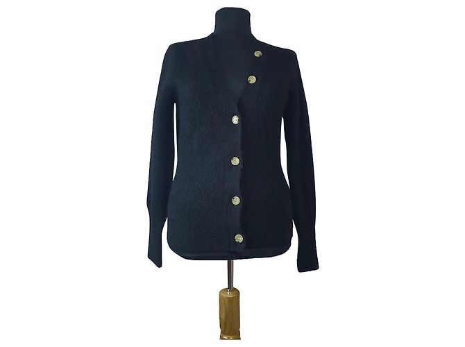 & Other Stories schwarze Strickjacke aus Wolle und Mohair
