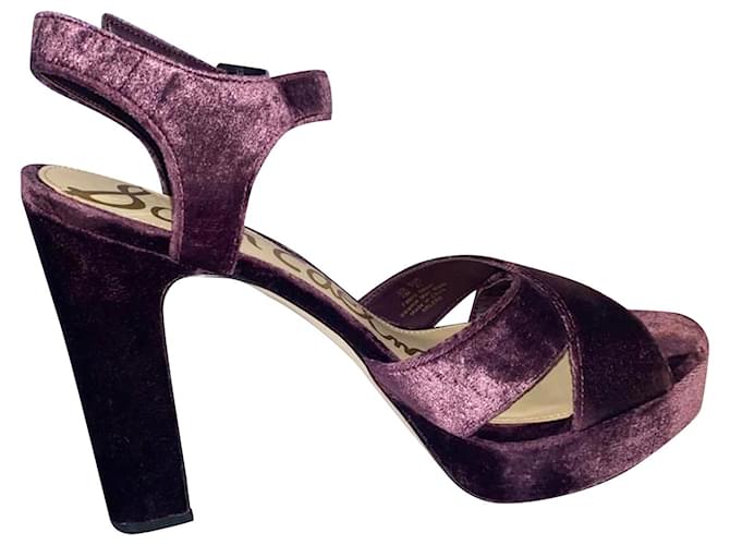 Sam Edelman Arlene Platform Heels 115 In purple velvet  ref.407099