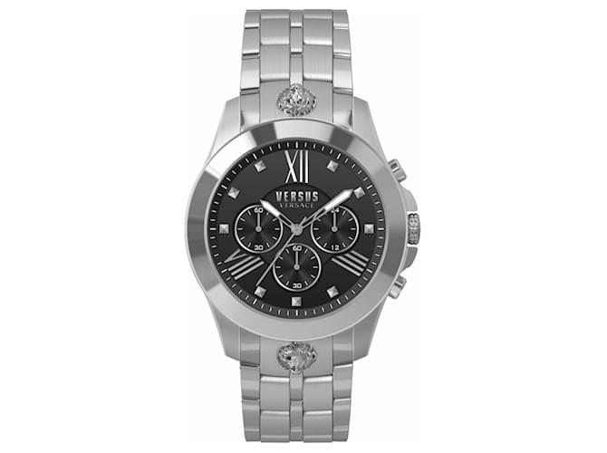 Autre Marque Versus Versace Chrono Lion Bracelet Watch Metallic  ref.407126