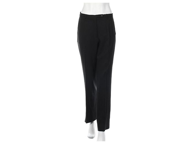 Jil Sander Schwarze Hose aus Wolle