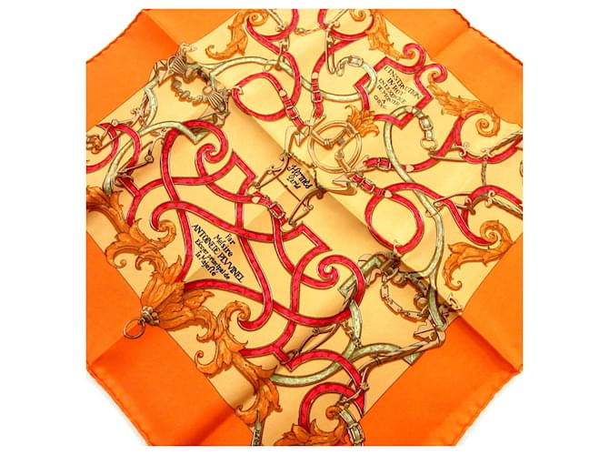 Sciarpa di Hermès Arancione Seta  ref.407263