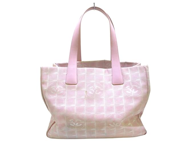 Chanel Travel line Toile Rose  ref.407497