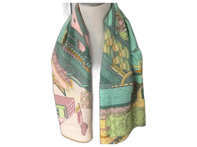 Hermès shawl "The treasures of an artist" Multiple colors Cashmere  ref.407715