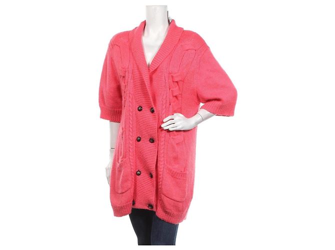 Cardigan rosa Samsoe & Samsoe in lana e acrilico M