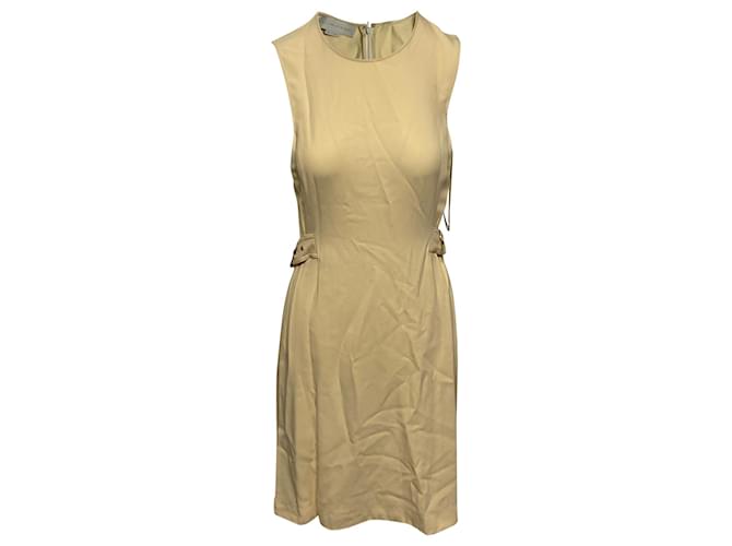 Stella Mc Cartney Stella McCartney Sleeveless Belted Sheath Dress in Yellow Rayon Cellulose fibre  ref.407790
