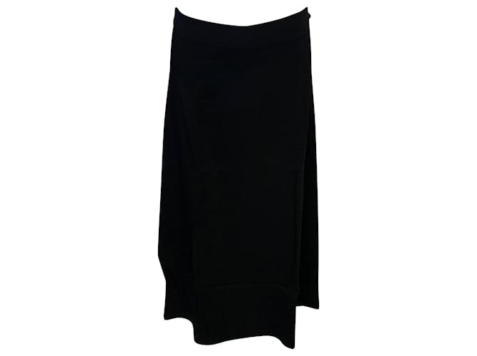 Helmut Lang Maxi Skirt em Black Viscose Preto Fibra de celulose  ref.407821