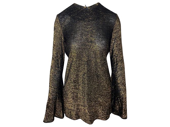 Blusa canelada Ellery Inception em Preto Viscose