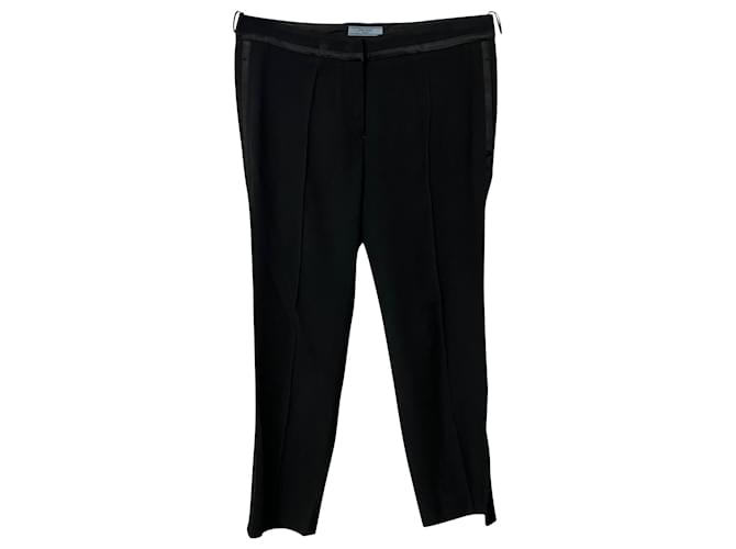 Prada Trousers in Black Acetate Cellulose fibre  ref.407856