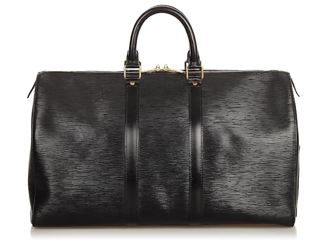 Louis Vuitton Black Epi Keepall 45 Leather  ref.407968