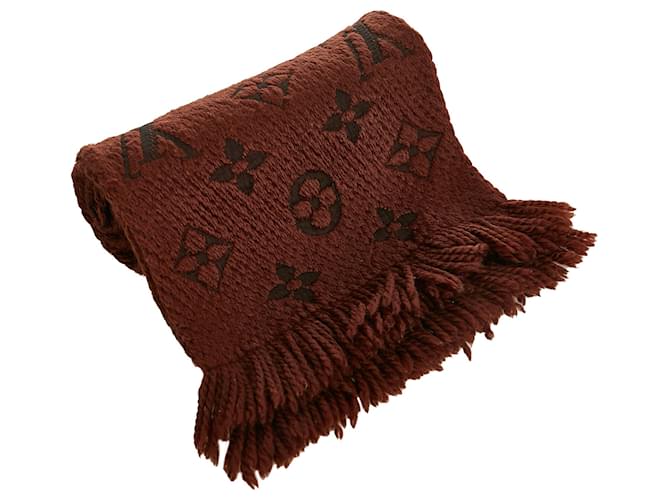 Louis Vuitton Brown Silk Wool Scarf