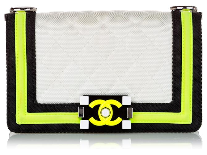 Chanel Yellow Quilted Nylon Flap Bag Chanel