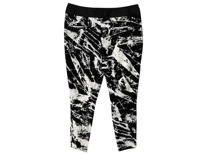 Calça Jogger Helmut Lang Marble em Preto e Branco Rayon