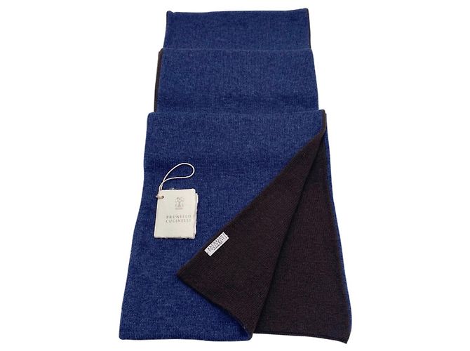 Brunello Cucinelli unisex blauer Kaschmirschal neu