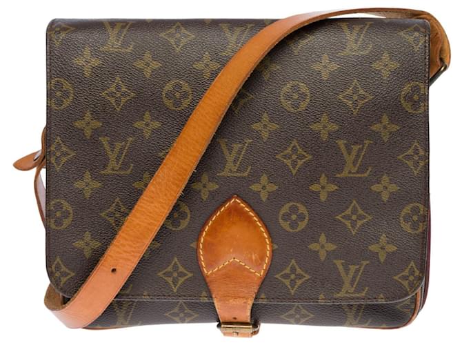 sac bandouliere louis vuitton cartouchiere grand modele en toile monogram  marron et cuir naturel, Pink Louis Vuitton New Wave Love Lock Heart  Crossbody Bag