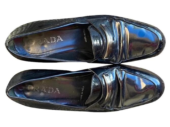 Prada Loafers Black Patent leather  ref.408246