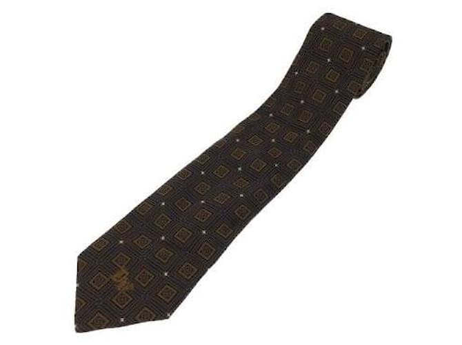 Versace Krawatten Braun Seide  ref.408336