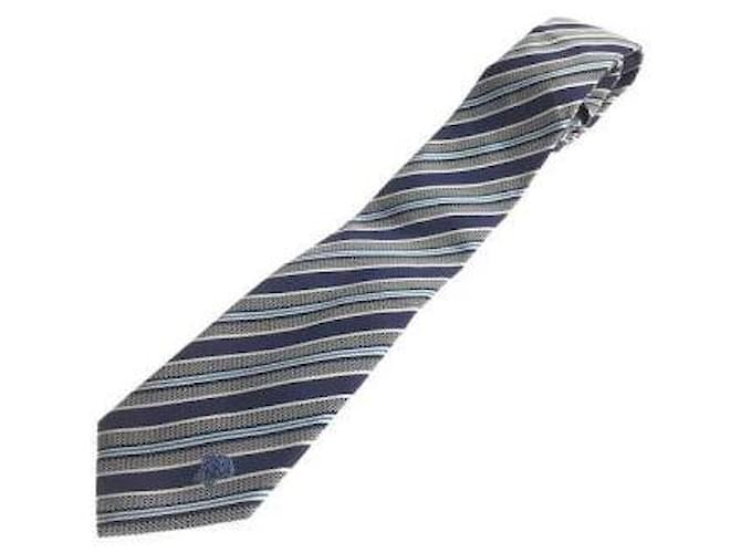 Versace Corbatas Azul marino Seda  ref.408338