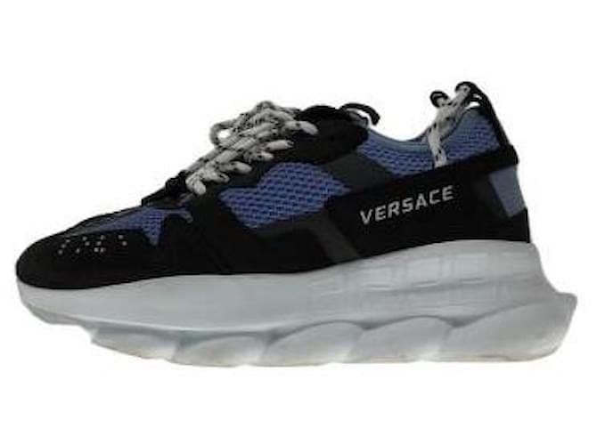 navy blue versace sneakers