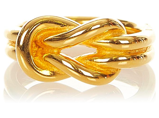 Ring Hermès Hermes anello sciarpa nodo d'oro Metallo