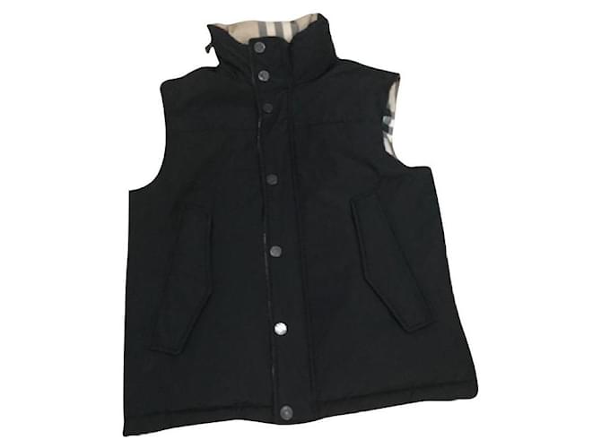 Burberry sleeveless puffer jacket , Reversible Black Polyamide  ref.408579