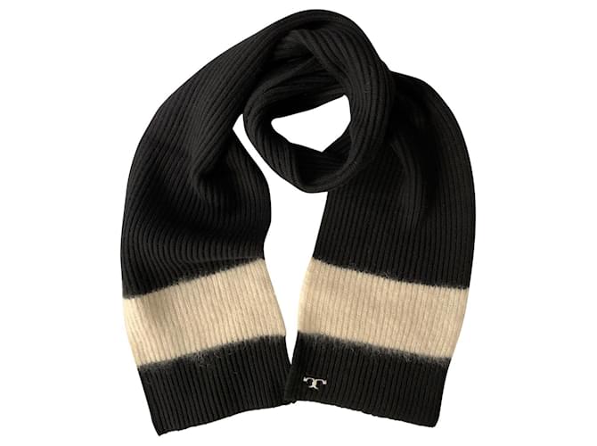 Tory Burch Black wool scarf  - Joli Closet