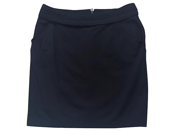 Chanel Skirts Navy blue Viscose Elastane Polyamide  ref.408601