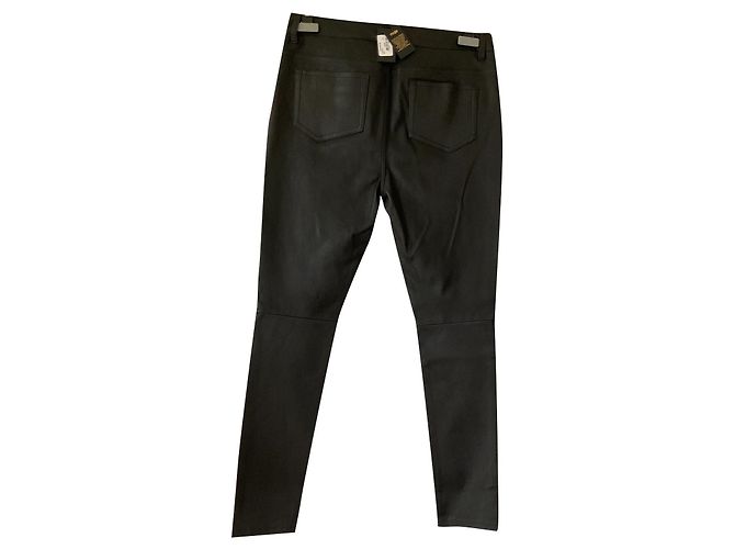Maje Black Leather Pants