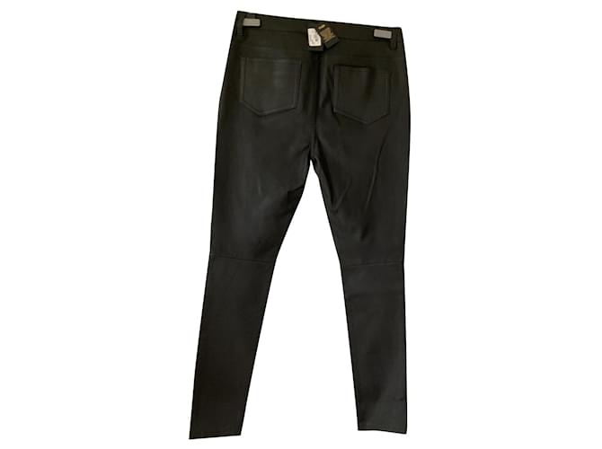 Maje Pants, leggings Black Leather  ref.408634