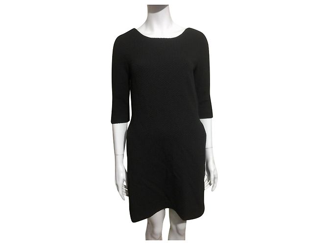 Vestido Ganni Fulton negro de algodón