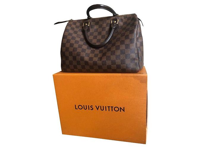 Louis Vuitton Speedy 30 Handtasche Dunkelbraun Leder