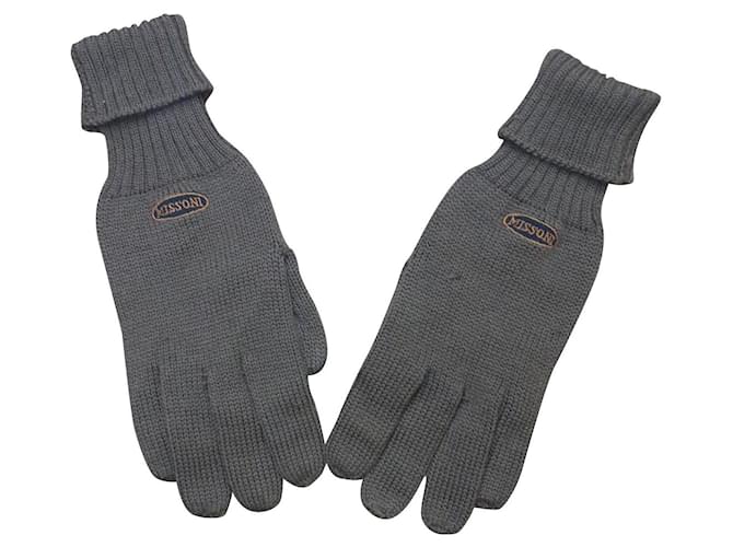 Missoni brown wool gloves Dark brown  ref.408663