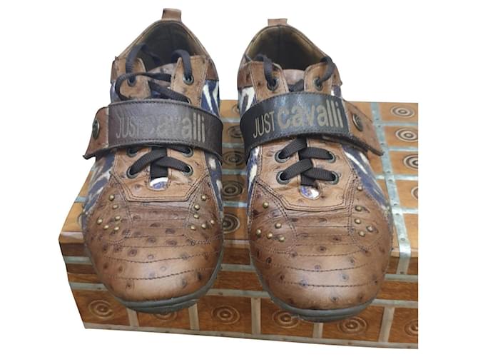 Just Cavalli scarpe sneakers animalier Marrone Pelle  ref.408665
