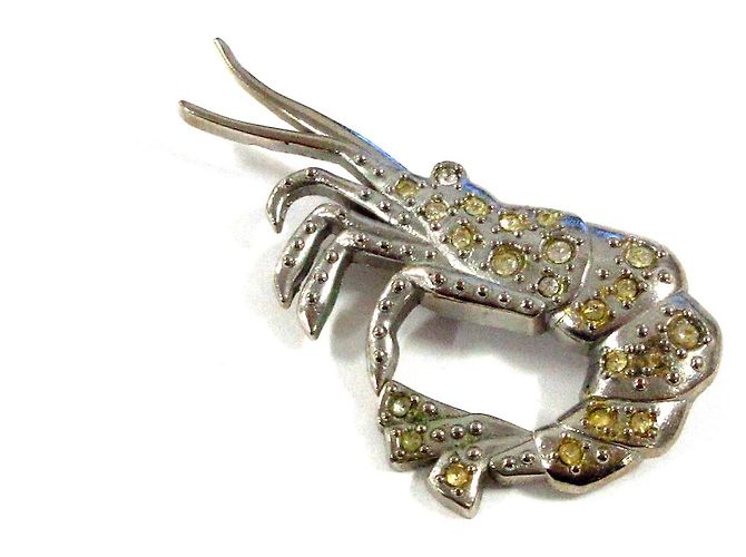 Chloé Brosche Silber Metall