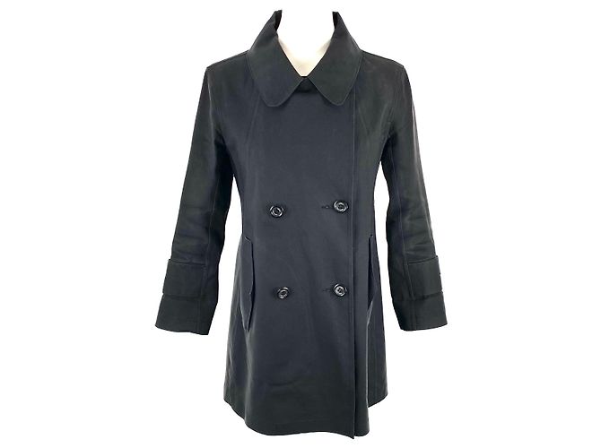 Mackintosh de Louis Vuitton x Stephen Sprouse en algodón engrasado negro