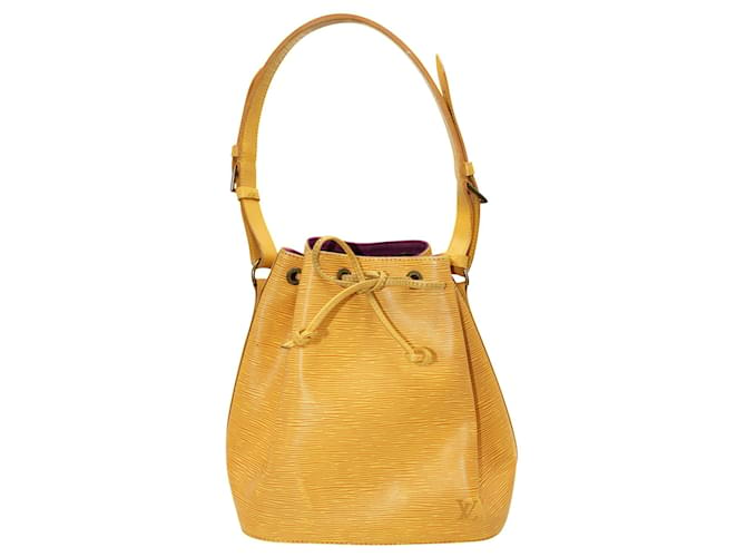 Louis Vuitton Petit sac seau vintage Noe jaune Cuir  ref.409270