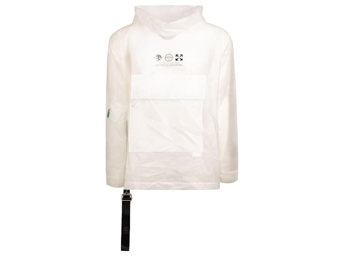 Off White Anarock Jacke mit mehreren Symbolen Weiß Kunststoff Polyurethan  ref.409292