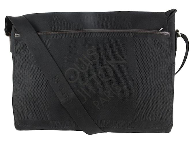 Louis Vuitton Sacoche noire pour ordinateur portable Damier Geant Messenger Crossbody Cuir  ref.409315
